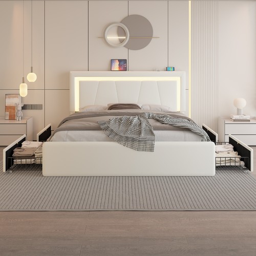 Queen full bed frame - queen/full, with